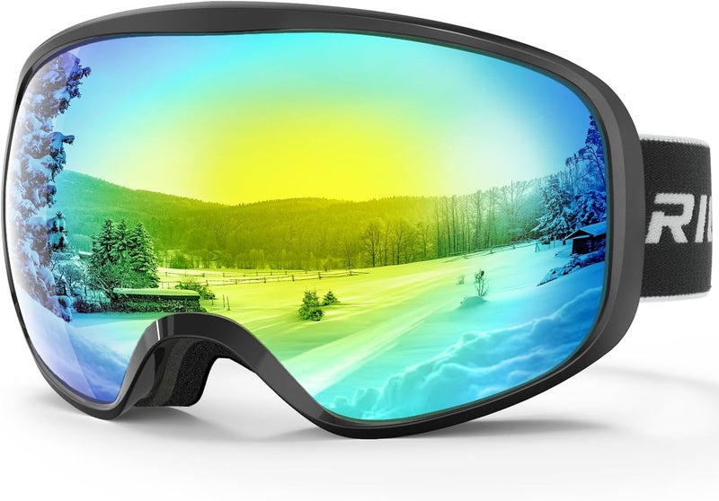 RIOROO Ski Goggles Snowboard Goggles for Men Women Adults Youth,Over Glasses OTG/100% UV Protection/Anti-fog/Wide Vision - Image 1